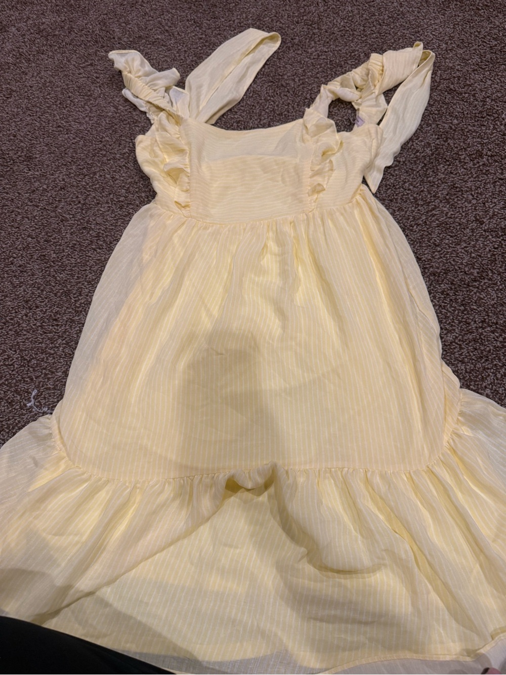 WomenYellow Ruffle Strap Dress